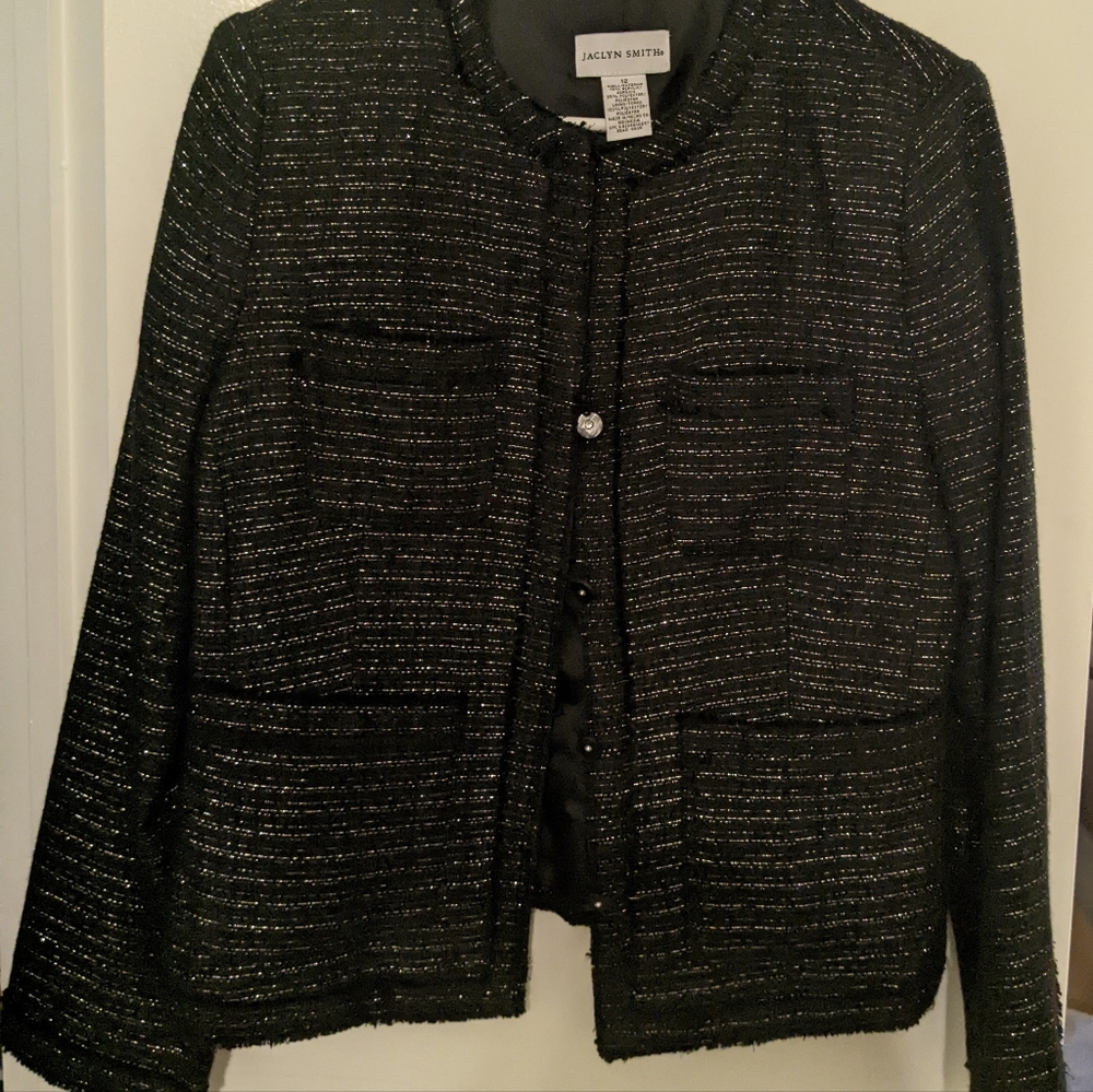 Jaclyn Smith Black With Silver Blazer